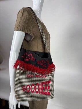 Handcrafted Arkansas Razorbacks Tote Bag With Blemishes